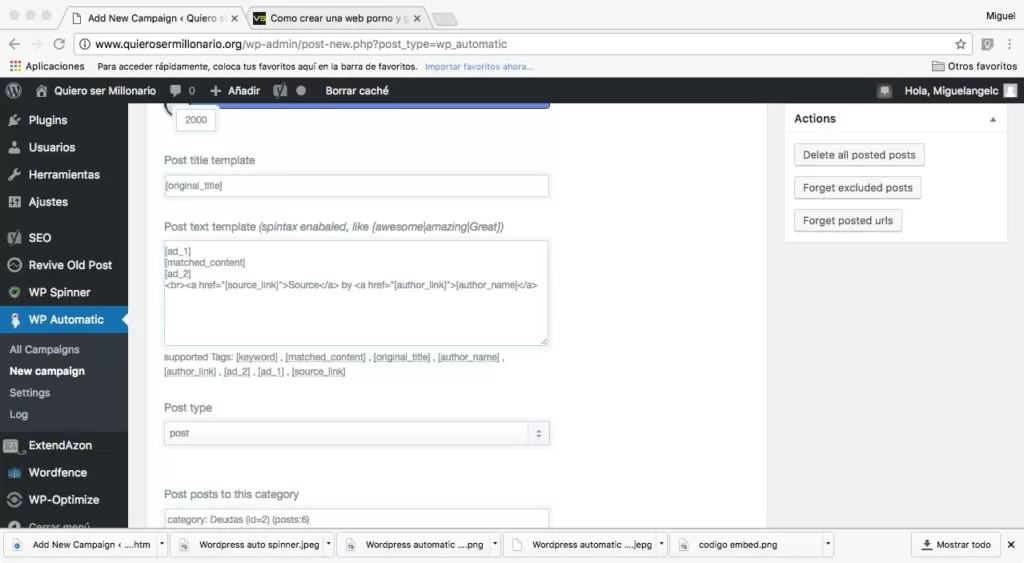 wordpress automatic plugin ajustes 1 ¿Cómo hacer una pagina para adultos? 11