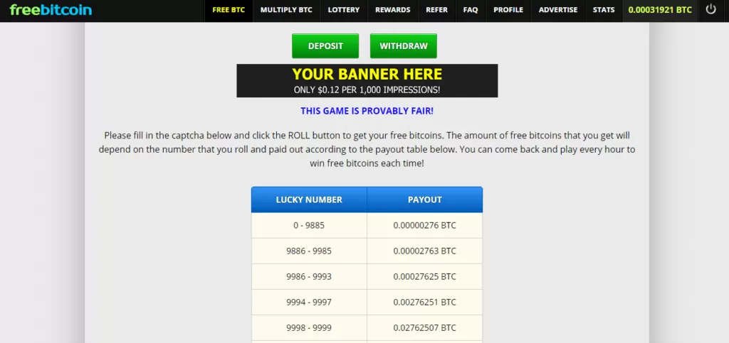 Freebitcoin¿Gana Satoshis Gratis? 3