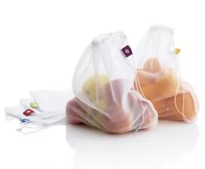 Bolsas de frutas y vegetales reutilizables ¿Qué es ser ecológico? 10 pasos para ser ecológico y ahorrar al mismo tiempo 5