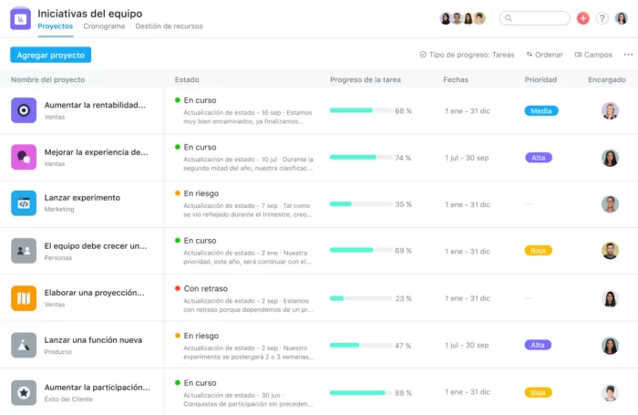 Asana Herramientas digitales esenciales para el trabajo en línea 6