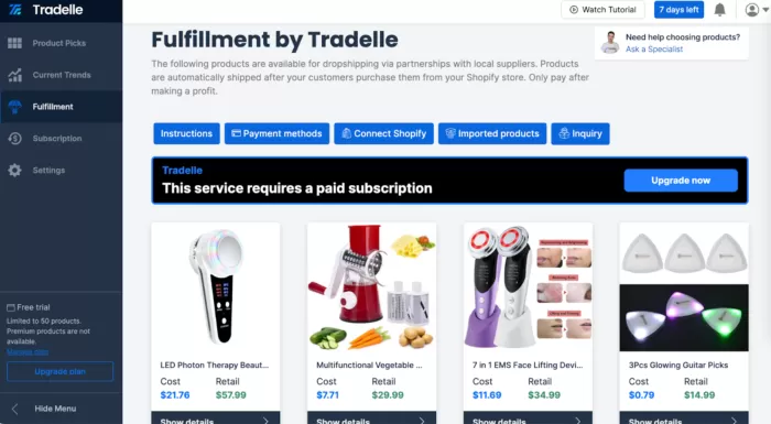 Tradelle Encuentra productos ganadores para Dropshipping con Tradelle 3