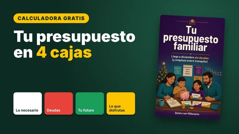 Presupuesto familiar en 4 cajas